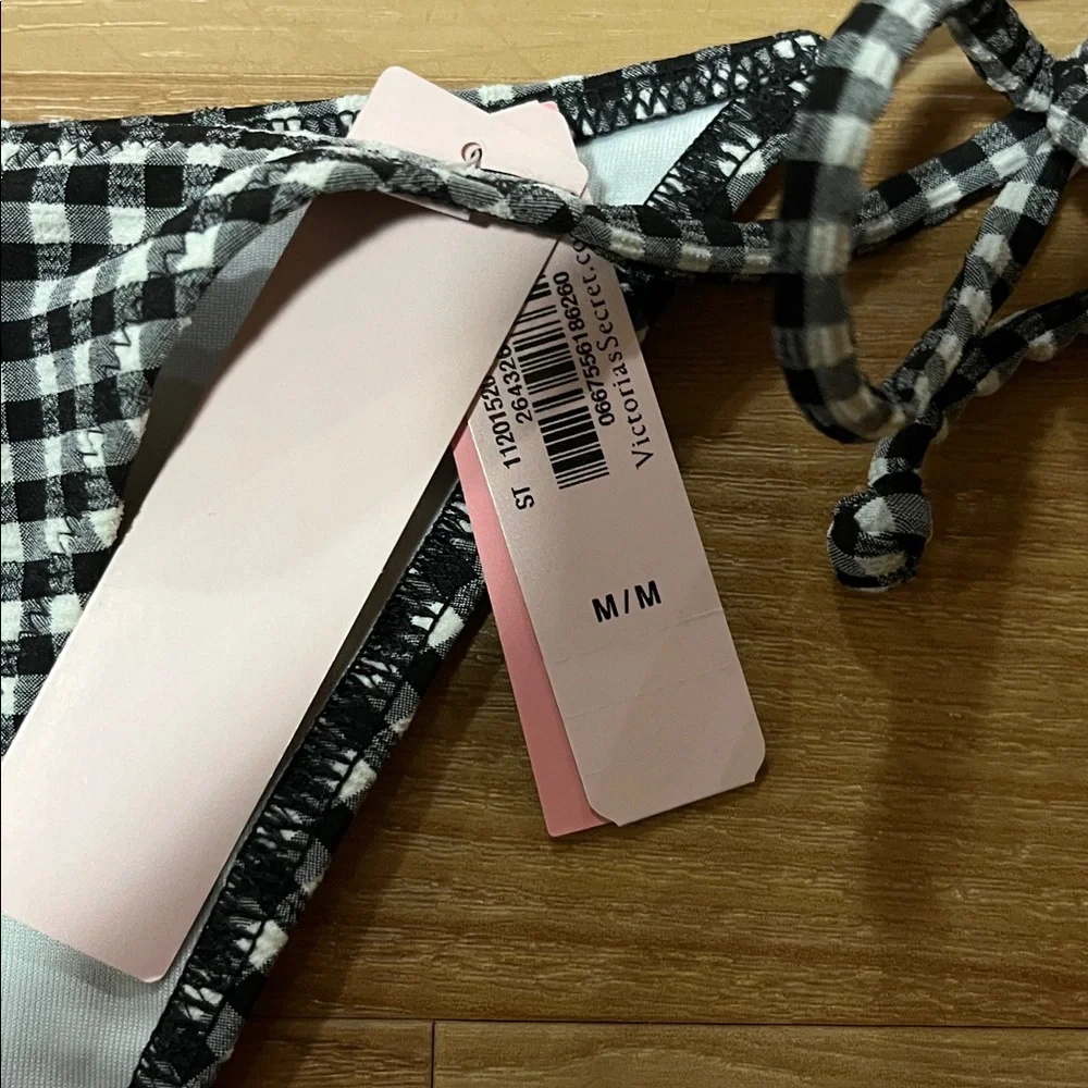 Victoria's Secret Black and White Gingham Bikini Bottom - Picture 2 of 5